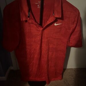 Nike Men's Vibrant Red Polo Golf Shirt